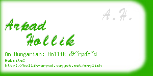 arpad hollik business card